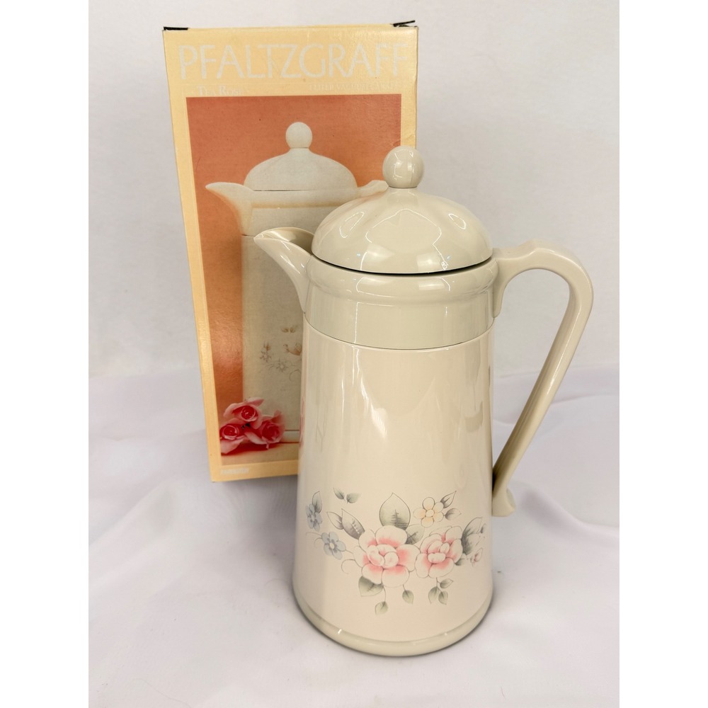 Pfaltzgraff Tea Rose 1 Liter Vacuum Carafe Kamenstein 9053 Vintage 1993 Floral